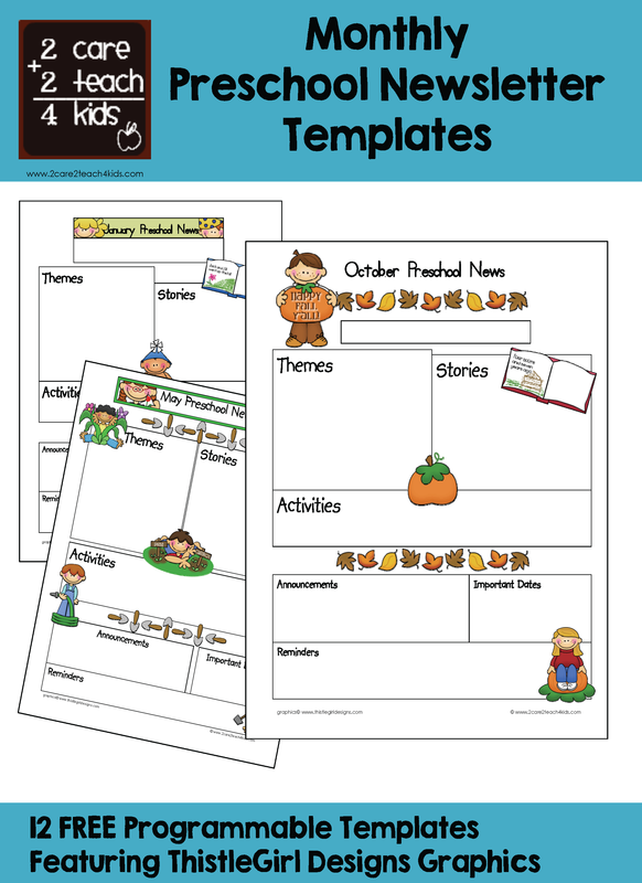 newsletter templates for preschool parents